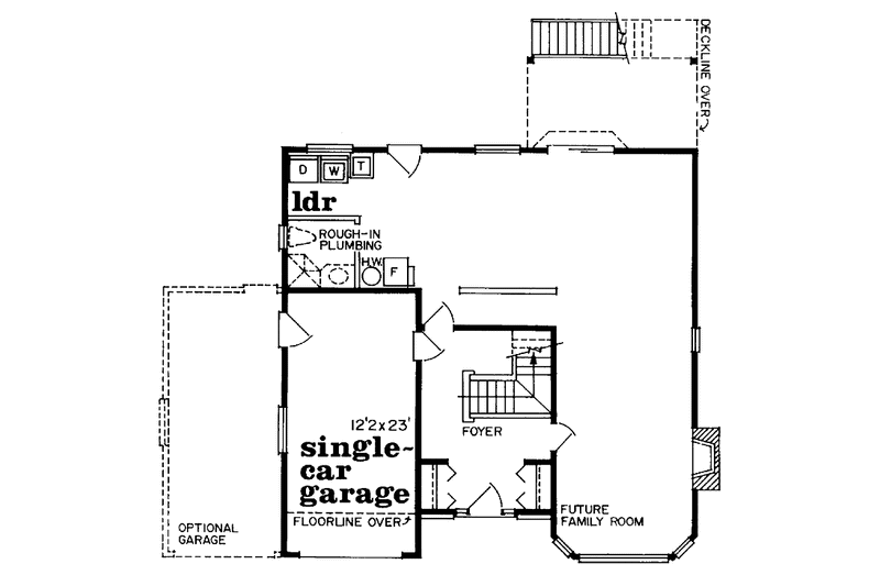 Home Plan - Floor Plan - Main Floor for Contemporary House Plan #47-696 - 3 bed, 2 bath