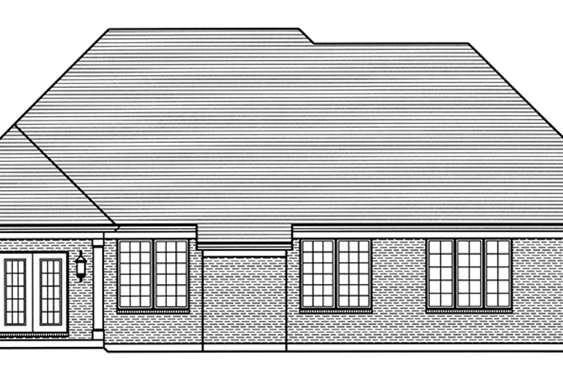 Home Plan - Exterior - Rear Elevation for European House Plan #46-851 - 3 bed, 2 bath