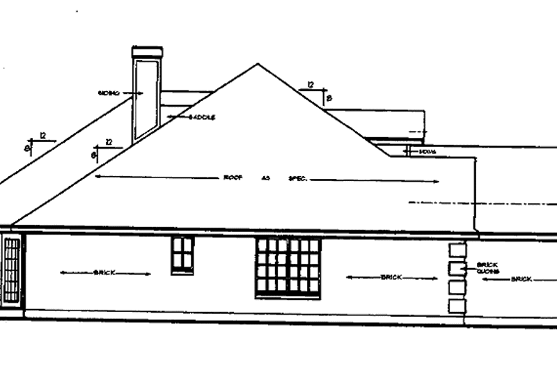 Dream House Plan - Exterior - Other Elevation for Country House Plan #42-536 - 4 bed, 2 bath