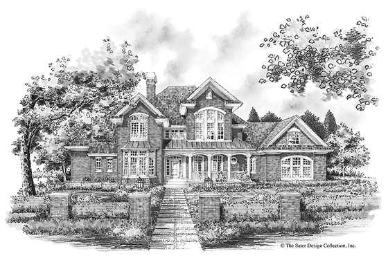 Exterior - Front Elevation 3 for Traditional House Plan #930-261 - 4 bed, 3.5 bath