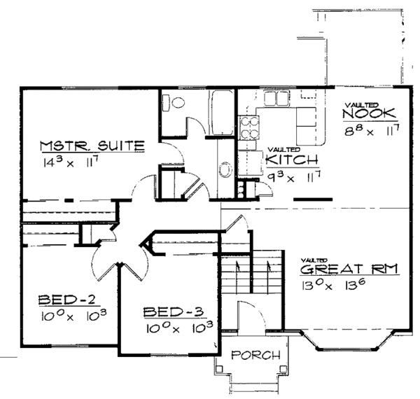 Home Plan - Country Floor Plan - Main Floor Plan #308-299
