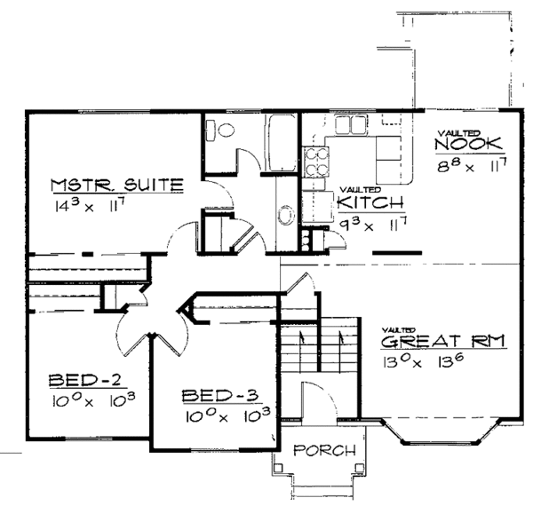 House Blueprint - Country Floor Plan - Main Floor Plan #308-299