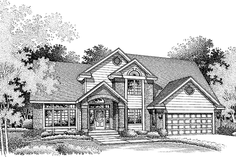 Home Plan - Exterior - Front Elevation 3 for Traditional House Plan #320-527 - 3 bed, 2.5 bath