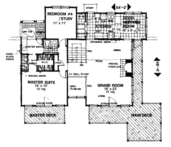 Architectural House Design - Country Floor Plan - Upper Floor Plan #1007-50