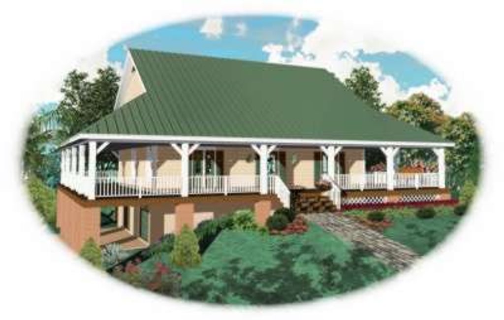 Farmhouse Style House Plan - 3 Beds 2.5 Baths 2400 Sq/Ft Plan #81-736