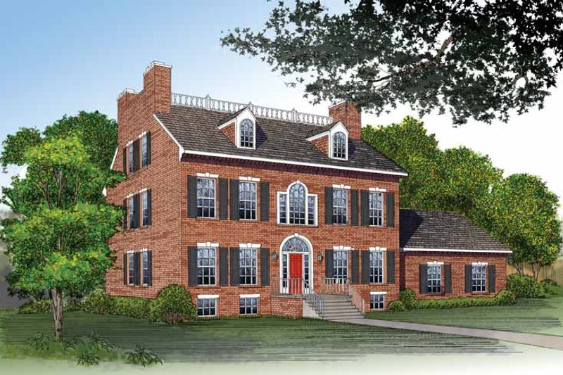 Home Plan - Classical Exterior - Front Elevation Plan #72-805
