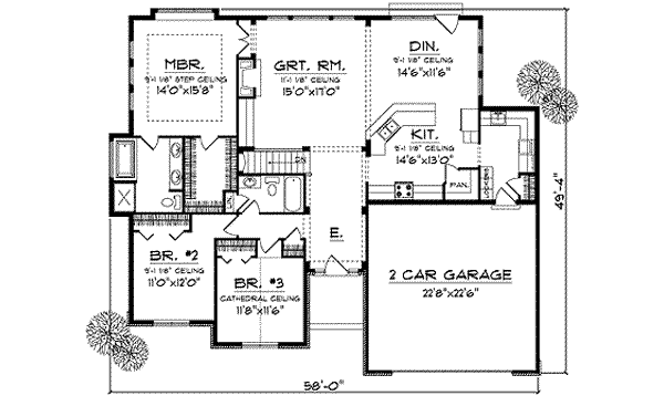 Traditional Floor Plan - Main Floor Plan #70-680