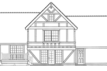 Architectural House Design - Tudor Exterior - Rear Elevation Plan #1037-37