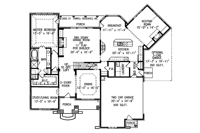 Home Plan - Floor Plan - Main Floor for Craftsman House Plan #54-205 - 3 bed, 2.5 bath
