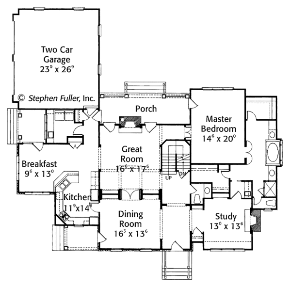 Dream House Plan - Country Floor Plan - Main Floor Plan #429-339