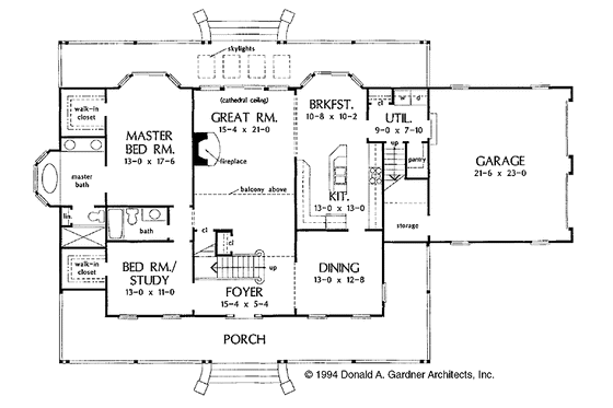 Floor Plan - Main Floor for Country House Plan #929-209 - 4 bed, 3 bath