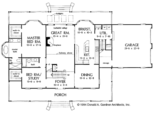 House Plan Design - Country Floor Plan - Main Floor Plan #929-209