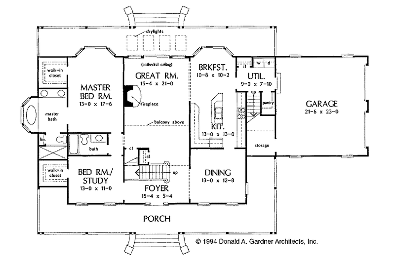 Home Plan - Floor Plan - Main Floor for Country House Plan #929-209 - 4 bed, 3 bath