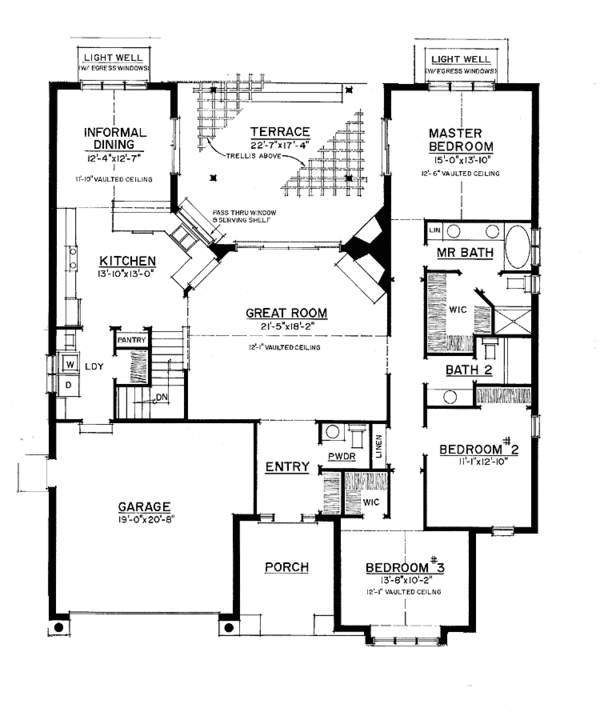 Architectural House Design - Craftsman Floor Plan - Main Floor Plan #1016-75