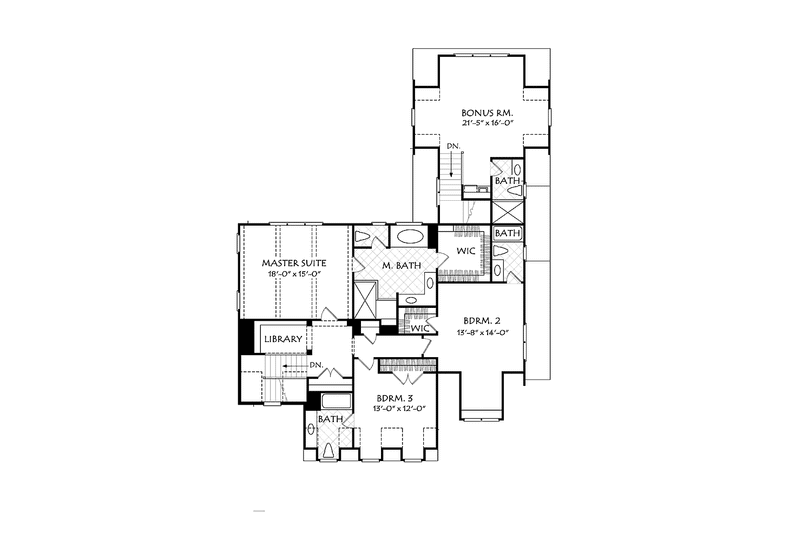 Home Plan - Floor Plan - Upper Floor for Colonial House Plan #927-527 - 4 bed, 4.5 bath