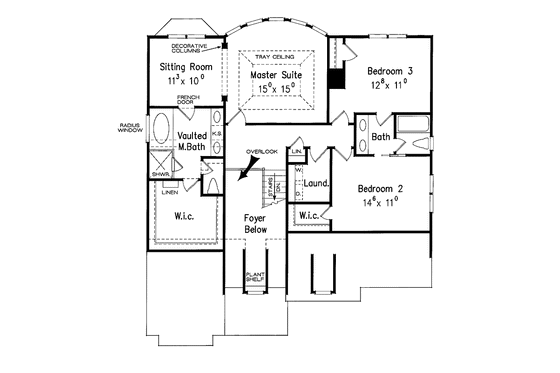 Floor Plan - Upper Floor for Country House Plan #927-747 - 4 bed, 3 bath