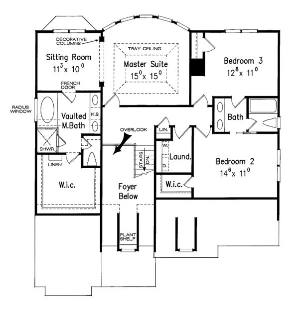 Dream House Plan - Country Floor Plan - Upper Floor Plan #927-747