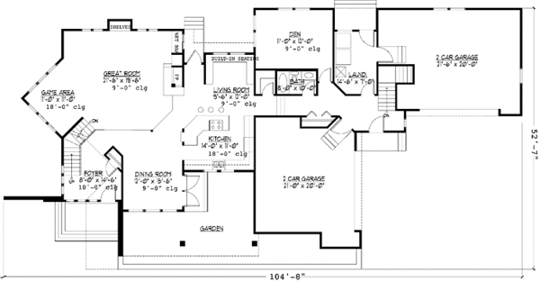 Home Plan - Contemporary Floor Plan - Main Floor Plan #978-10