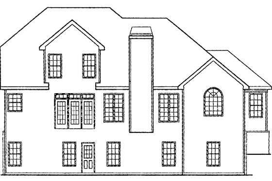 Exterior - Rear Elevation for Country House Plan #927-623 - 3 bed, 2.5 bath