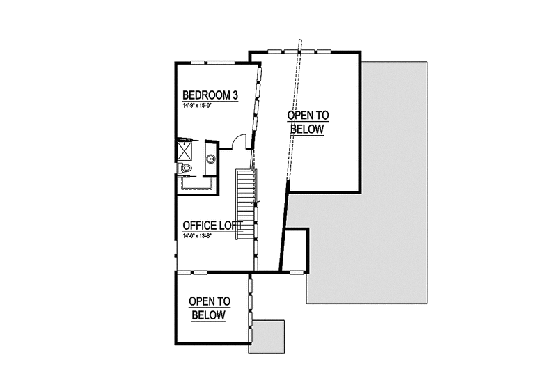 House Design - Floor Plan - Upper Floor House Plan #569-19 - 3 bed, 2.5 bath