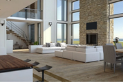 Modern Style House Plan - 4 Beds 6 Baths 5164 Sq/Ft Plan #542-1 