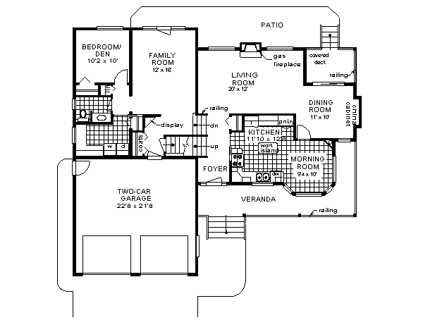 Home Plan - Country Floor Plan - Main Floor Plan #18-259