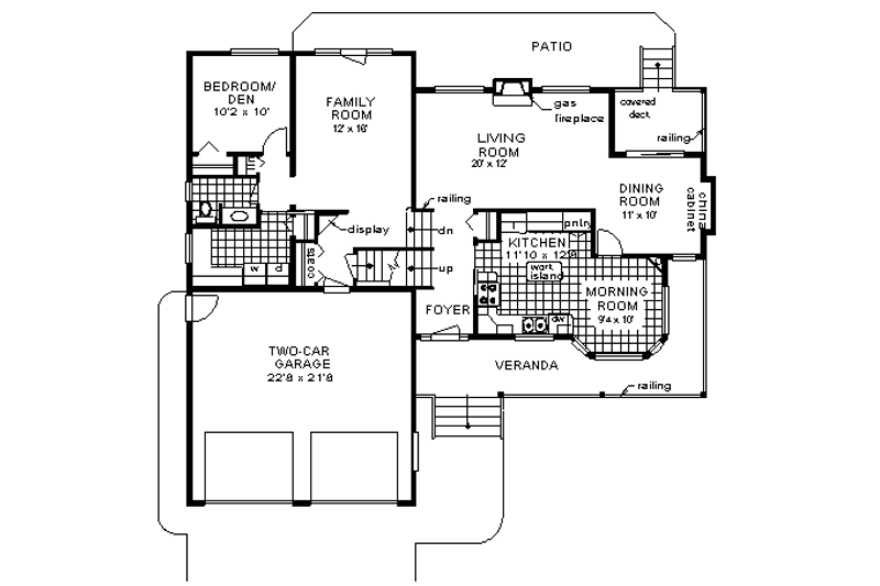 Home Plan - Floor Plan - Main Floor for Country House Plan #18-259 - 5 bed, 2.5 bath