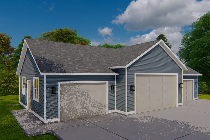 House Blueprint - Exterior - Front Elevation 3 for Farmhouse House Plan #1060-162, 0 bath