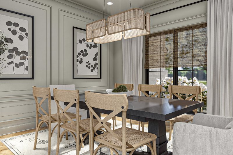 House Blueprint - Interior - Dining Room 2 for Modern House Plan #455-615 - 4 bed, 3.5 bath