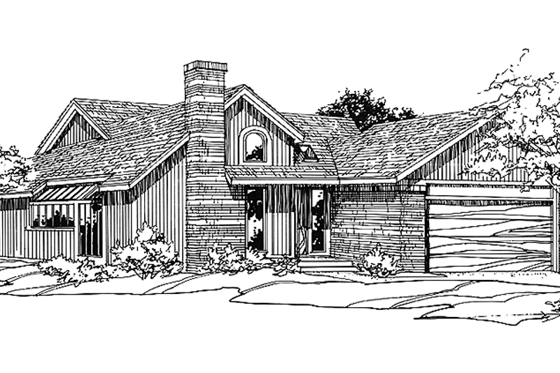 Architectural House Design - Ranch Exterior - Front Elevation Plan #320-1161