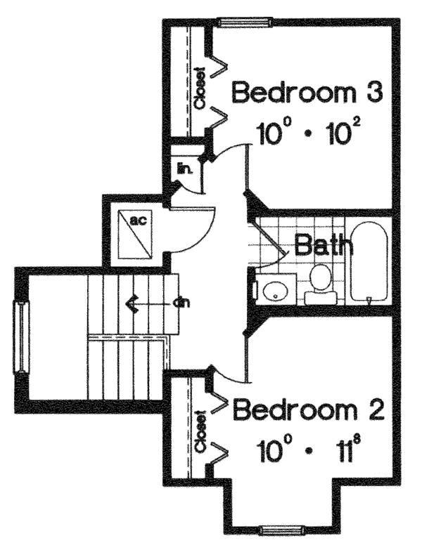 Architectural House Design - Country Floor Plan - Upper Floor Plan #417-581