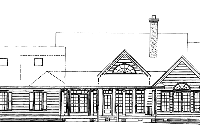 Architectural House Design - Exterior - Rear Elevation 1 for Country House Plan #929-348 - 4 bed, 2.5 bath