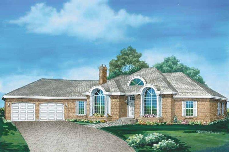 Dream House Plan - European Exterior - Front Elevation Plan #47-750