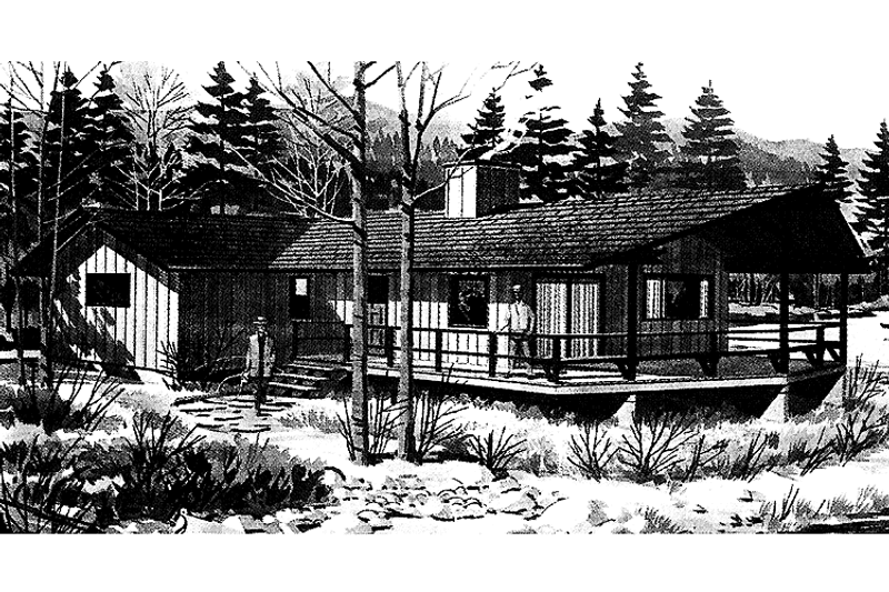 Home Plan - Exterior - Front Elevation 3 for Contemporary House Plan #320-803 - 1 bed, 1 bath
