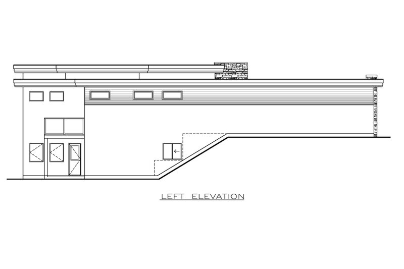 Dream House Plan - Exterior - Other Elevation 1 for Modern House Plan #1100-10 - 2 bed, 2 bath