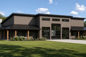 Architectural House Design - Exterior - Front Elevation for Barndominium House Plan #1064-507 - 4 bed, 7 bath