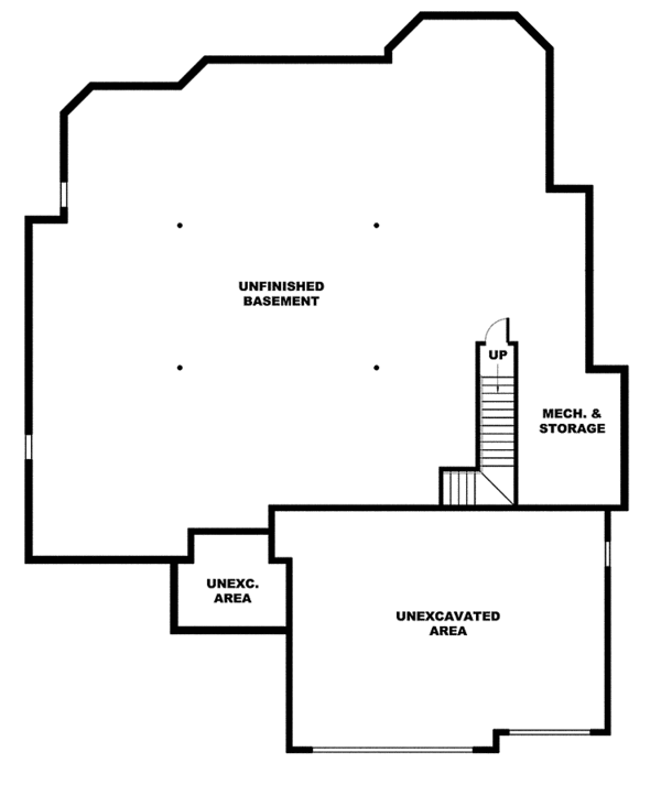 House Blueprint - Craftsman Floor Plan - Lower Floor Plan #1017-153