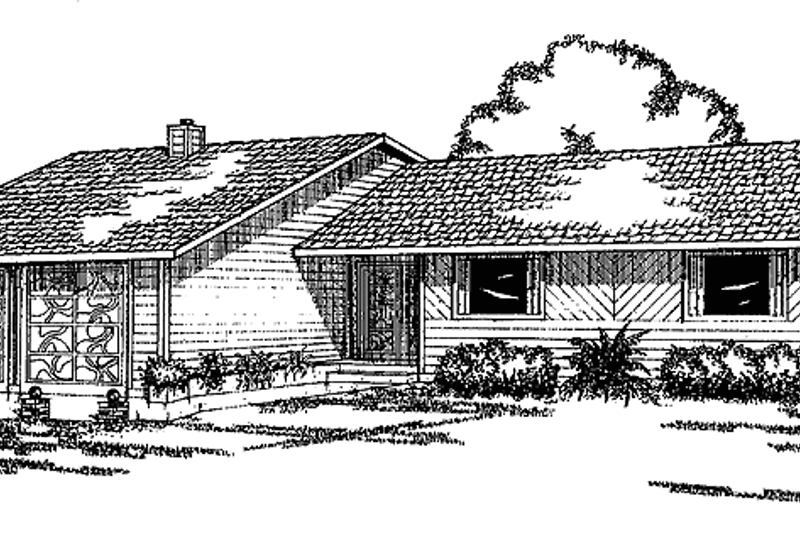 House Design - Ranch Exterior - Front Elevation Plan #60-863