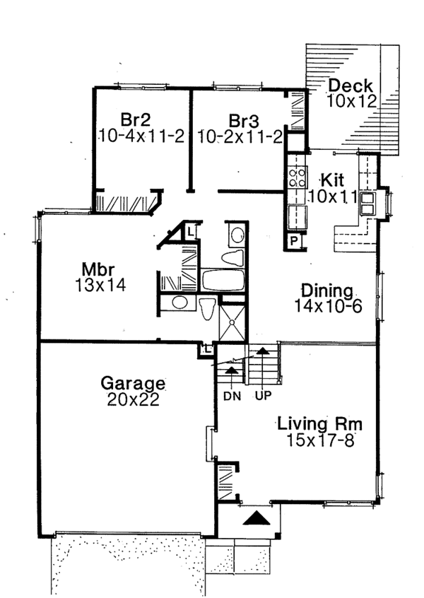 House Plan Design - Craftsman Floor Plan - Main Floor Plan #334-121