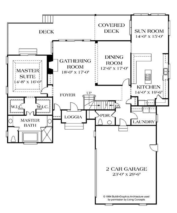 Architectural House Design - Traditional Floor Plan - Main Floor Plan #453-436