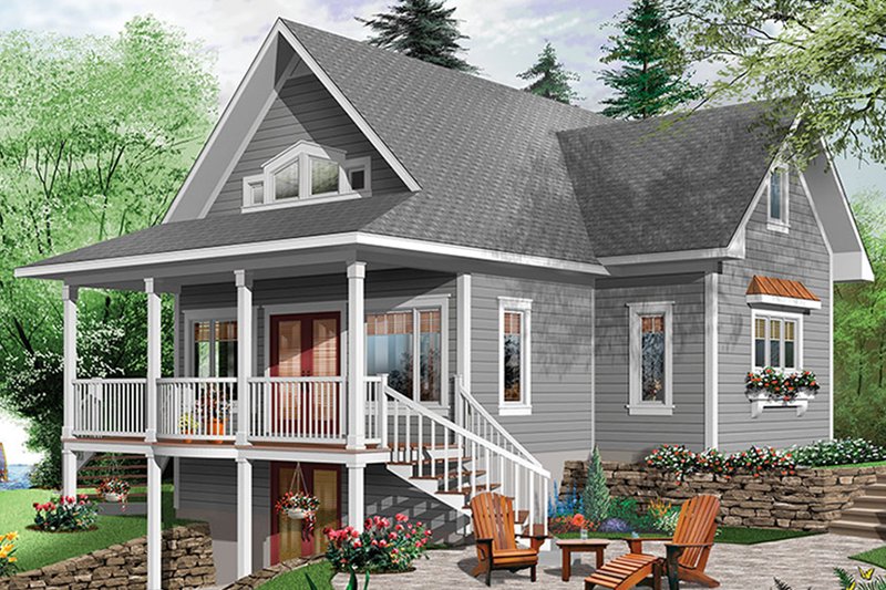 Home Plan - Traditional Exterior - Rear Elevation Plan #23-2609