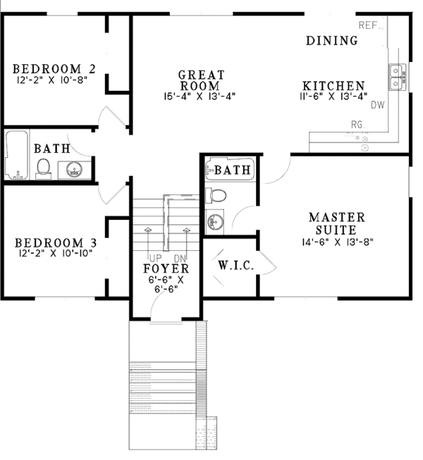 Home Plan - Colonial Floor Plan - Main Floor Plan #17-3235