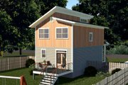 Modern Style House Plan - 3 Beds 2.5 Baths 1265 Sq/Ft Plan #79-291 Exterior 