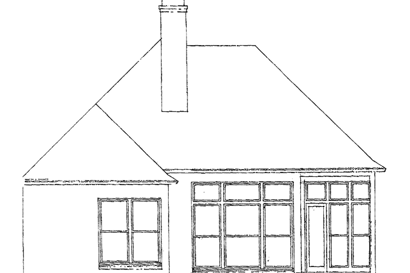 Home Plan - Exterior - Rear Elevation for Country House Plan #301-157 - 3 bed, 2 bath