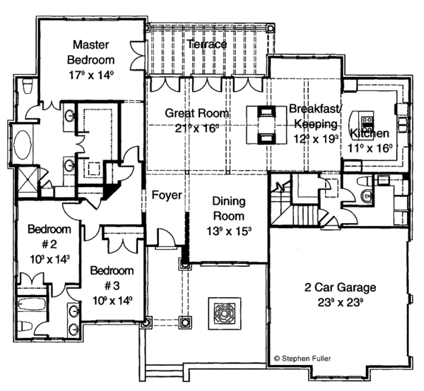 Dream House Plan - Craftsman Floor Plan - Main Floor Plan #429-247