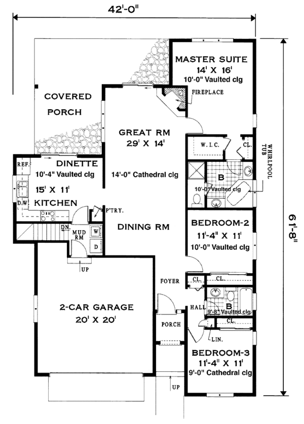 House Plan Design - Traditional Floor Plan - Main Floor Plan #3-301