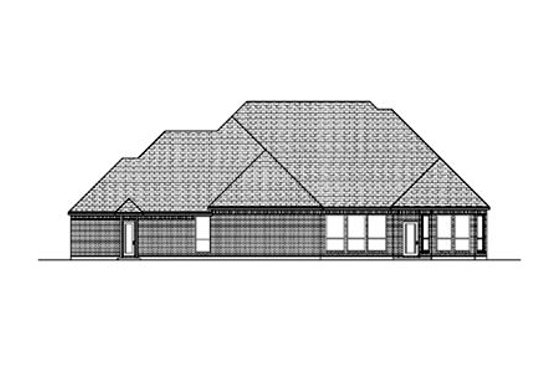 Exterior - Rear Elevation for European House Plan #84-415 - 4 bed, 4.5 bath