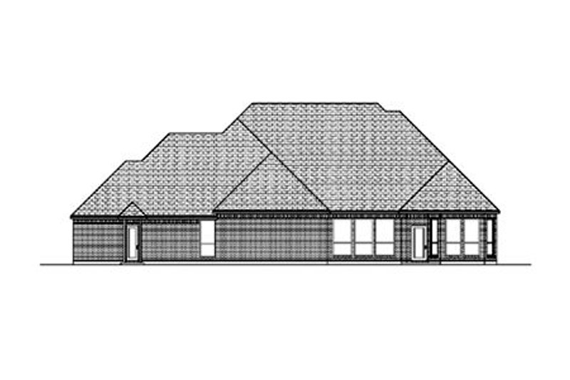 Home Plan - Exterior - Rear Elevation for European House Plan #84-415 - 4 bed, 4.5 bath
