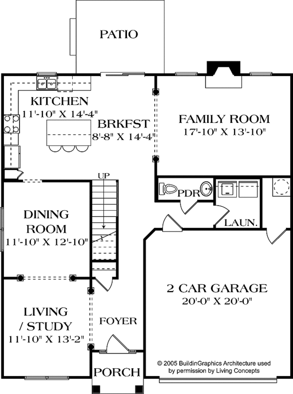 Home Plan - Traditional Floor Plan - Main Floor Plan #453-527