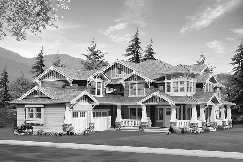 Dream House Plan - Craftsman Exterior - Front Elevation Plan #132-250